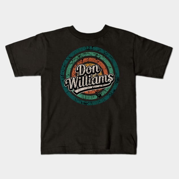 Don Williams // Retro Circle Crack Vintage Kids T-Shirt by People Mask